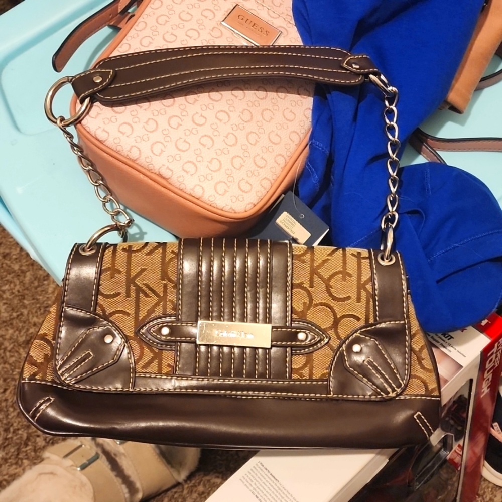 Vintage Calvin Klein monogram signature mini purse